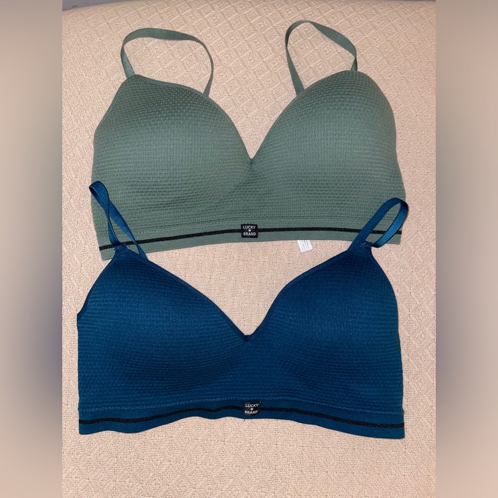 Lucky Brand Bralette Blue Green Bundle Size 34C